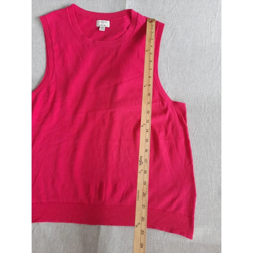 J. Crew Men's 2XL Classic Shell Pull-Over Knit‎ Vest Stretch Sweater Round Neck